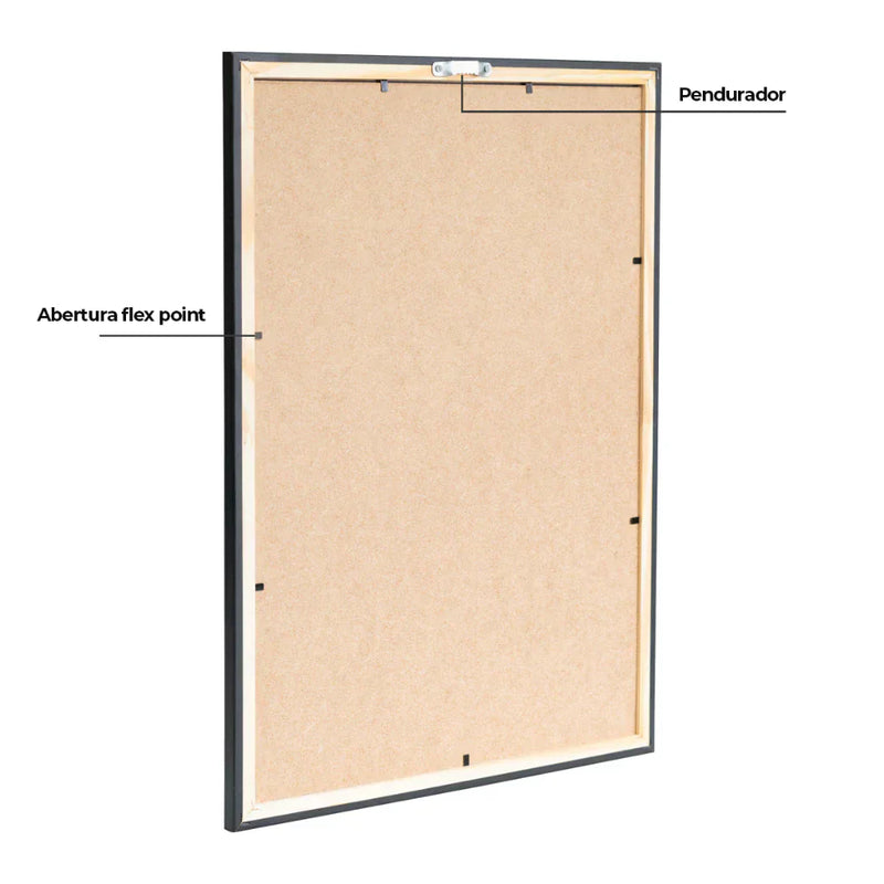 Kit com 3 Quadros Decorativos | Com moldura em madeira 40x60