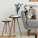 Kit 2 mesas de apoio | Pé em madeira